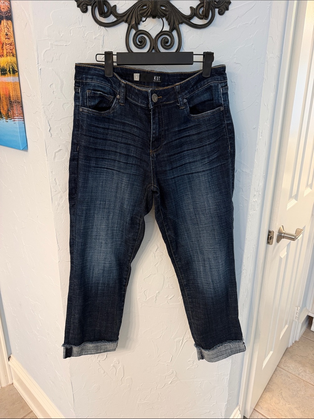 Kut from the Kloth Dark Indigo Cropped Jeans